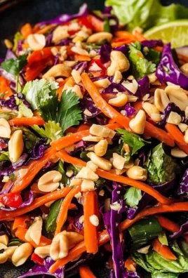 Thai Peanut Crunch Salad with Spicy Lime Dressing