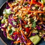 Thai Peanut Crunch Salad with Spicy Lime Dressing