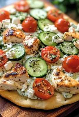 Tzatziki Chicken & Veggie Naan Pizza