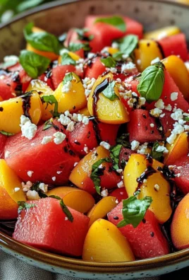 Watermelon Peach Salad – A Refreshing Gourmet Salad