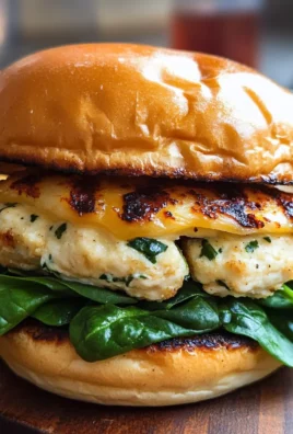 White Cheddar and Spinach Chicken Burgers Recipe