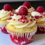 White Chocolate Raspberry Cupcakes