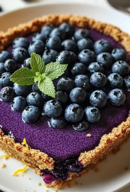 no-bake blueberry chia seed pie