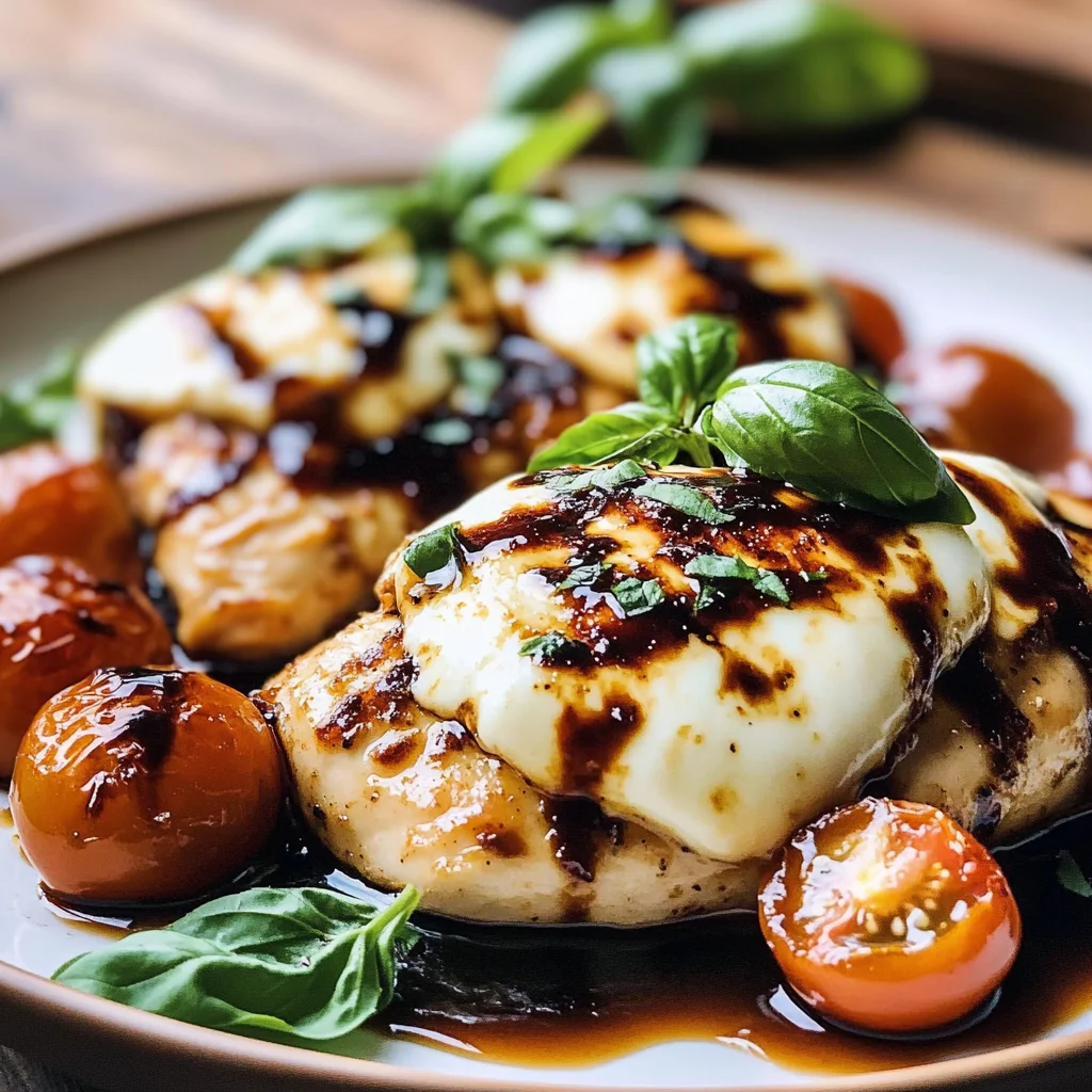 Balsamic Baked Chicken Breast with Mozzarella Cheese Recipe