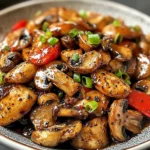 Black Pepper Chicken with Mushrooms