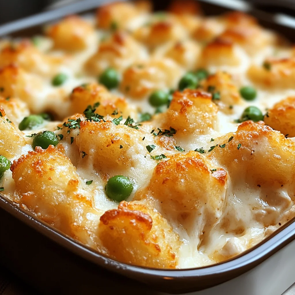 Chicken Alfredo Tater Tot Casserole: A Cozy, Comforting Dinner
