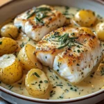 Cod & Potatoes in Rosemary Cream Sauce