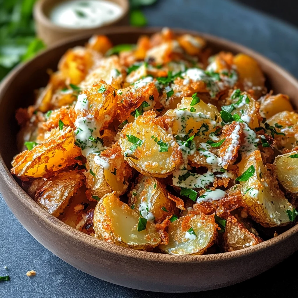 Crispy Smashed Potato Salad