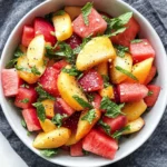Easy Summer Peach Watermelon Salad