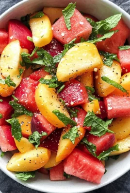 Easy Summer Peach Watermelon Salad
