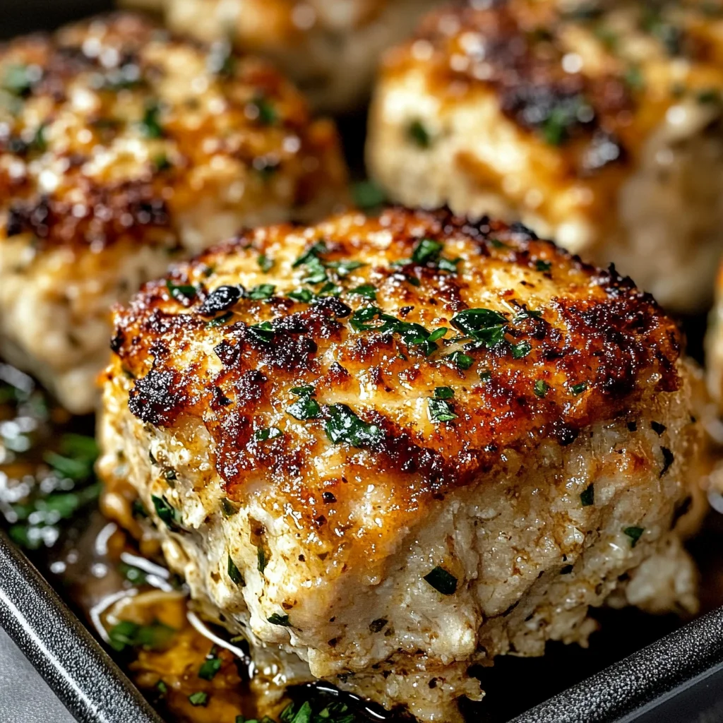 Garlic Parmesan Chicken Meatloaves
