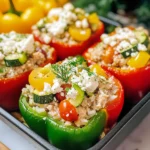 Greek Chicken Stuffed Peppers