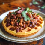 Maple Bacon Bourbon Chili On Cornbread Waffle