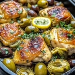 Mediterranean Lemon Chicken with Artichokes & Olives