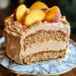 Peach Cake with Brown Sugar Frosting