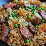 Savory Onion Beef Fried Rice