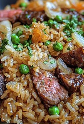 Savory Onion Beef Fried Rice