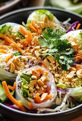 Spring Roll Salad with Peanut Dressing