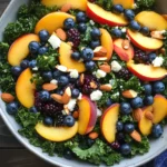 Summer Peach & Blueberry Kale Salad