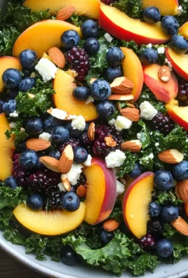 Summer Peach & Blueberry Kale Salad