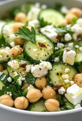Tasty Chickpea Cucumber Feta Salad