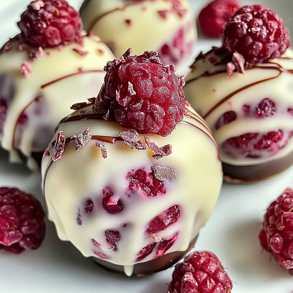 White Chocolate Raspberry Cheesecake Balls