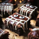 spooky mummy brownies