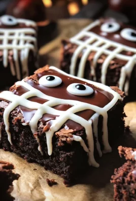 spooky mummy brownies