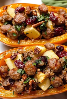 Apple Sausage Stuffed Butternut Squash