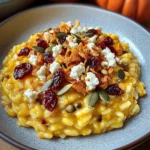 Baked Pumpkin Goat Cheese Risotto