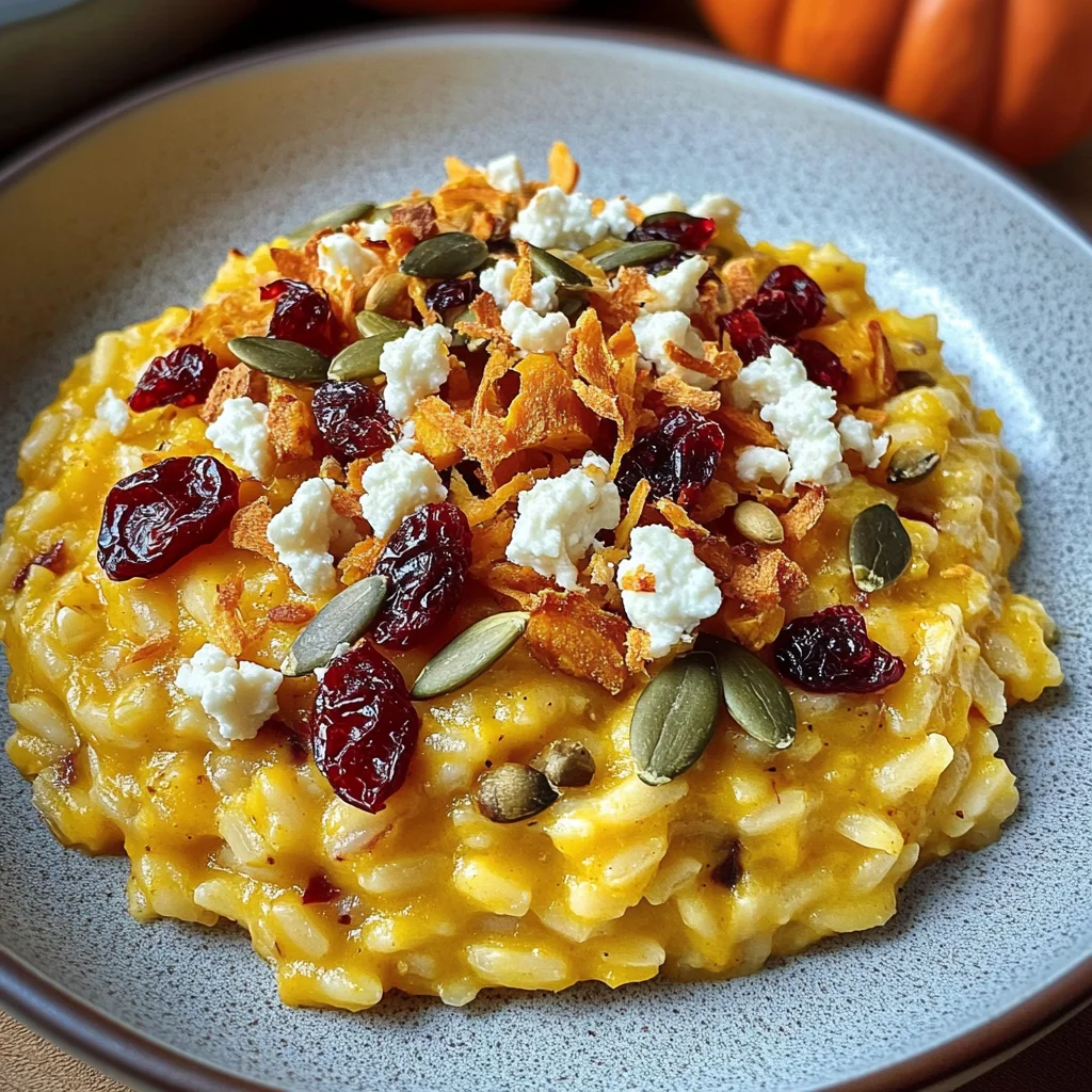 Baked Pumpkin Goat Cheese Risotto