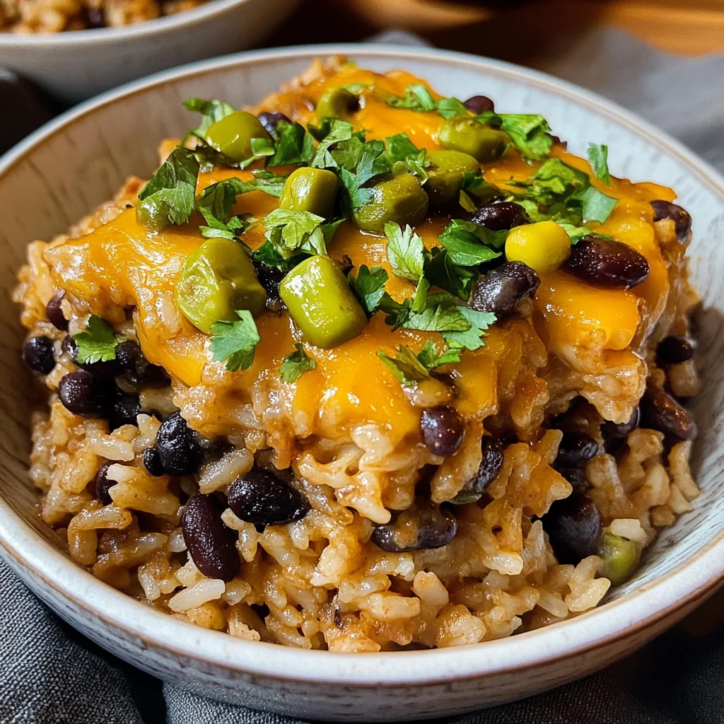 Cheesy Black Beans and Rice