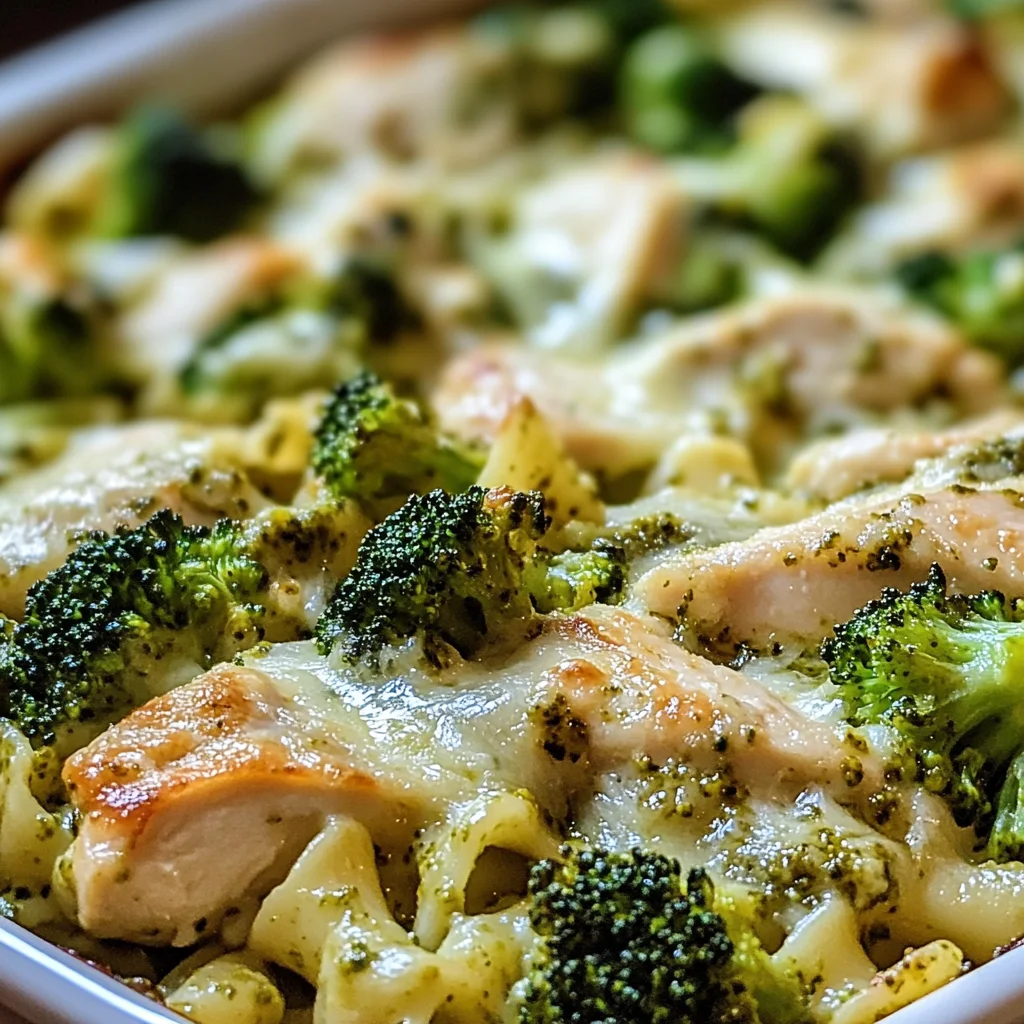 Creamy Pesto Chicken And Broccoli Pasta Bake