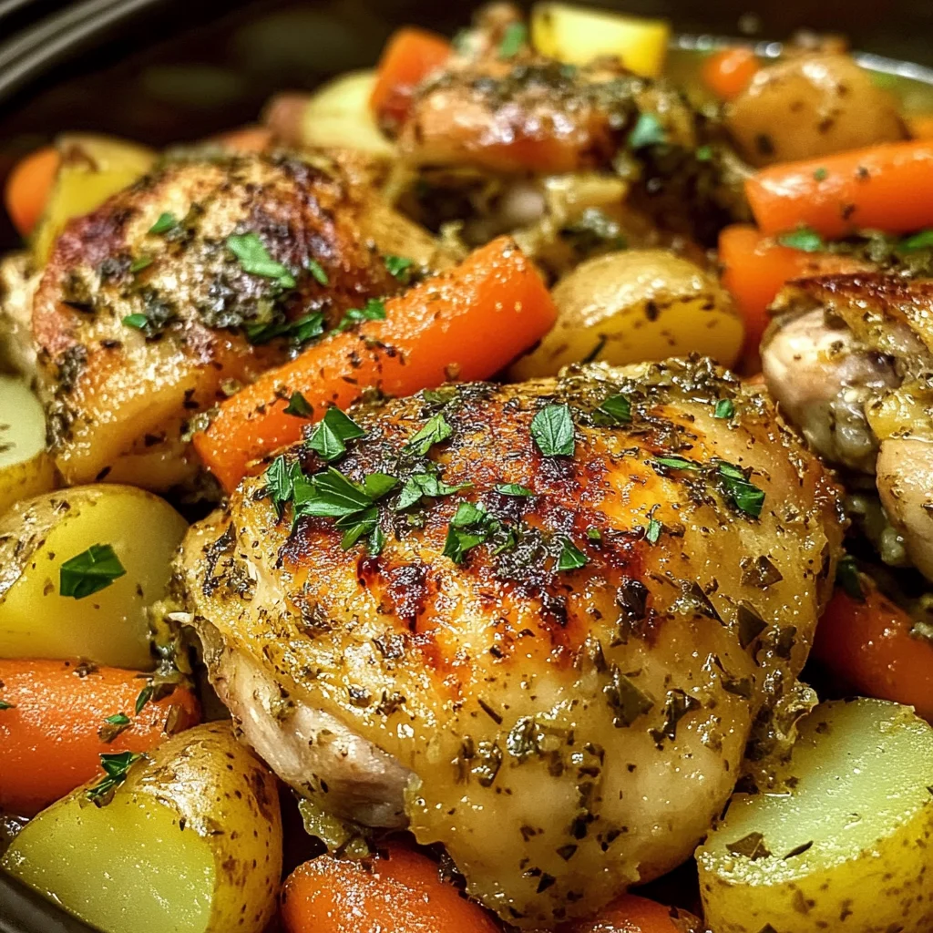 Crockpot Herb Chicken and Veggies
