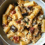 Eggplant and Sun-Dried Tomato Ricotta Pasta