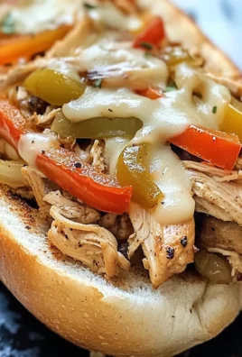 Healthy Crockpot Chicken Philly Cheesesteak Recipe