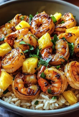 Jerk Shrimp & Pineapple Basil Rice