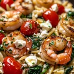 Lemon Feta Orzo Shrimp