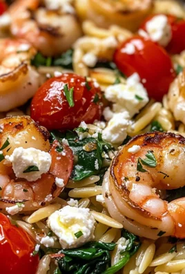 Lemon Feta Orzo Shrimp