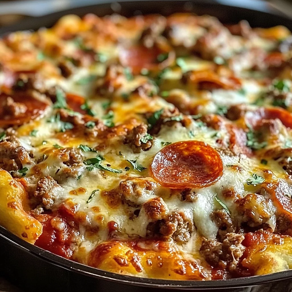 Meat Lovers Pizza Casserole