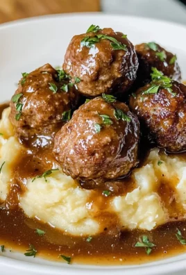 Salisbury Meatballs and Mashed Potatoes Recipe