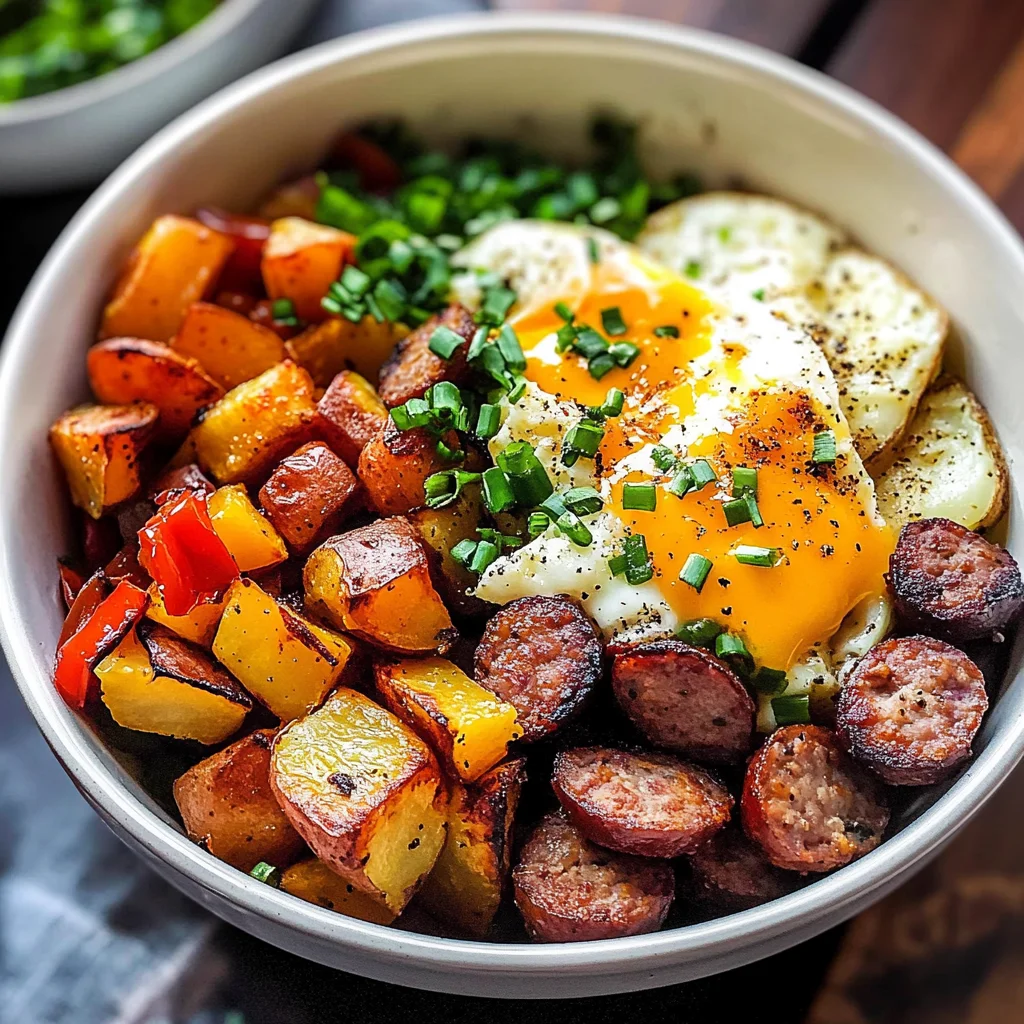 Sausage and Potato Meal Prep Breakfast Bowls
