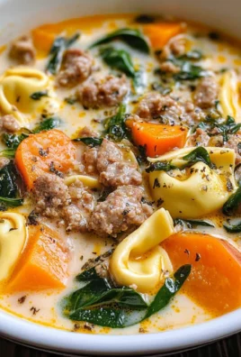 Creamy Sausage Tortellini Soup