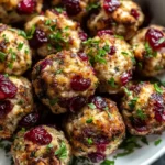 Festive Cranberry Turkey Stuffing Balls