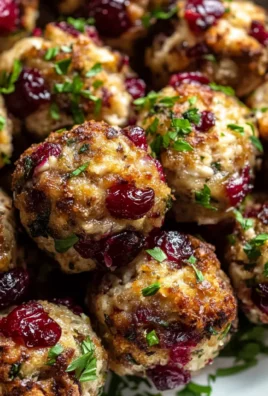 Festive Cranberry Turkey Stuffing Balls
