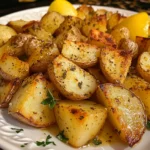 Greek Lemon Garlic Roasted Potatoes