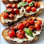 Ricotta Bruschetta with Roasted Tomatoes