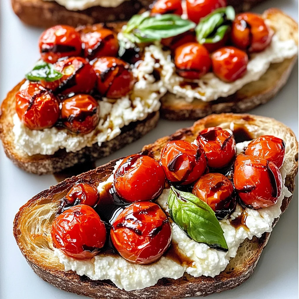Ricotta Bruschetta with Roasted Tomatoes