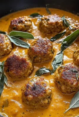 Turkey Meatballs in Pumpkin Sage Sauce
