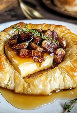 Baked Brie in Puff Pastry with Honey and Fig
